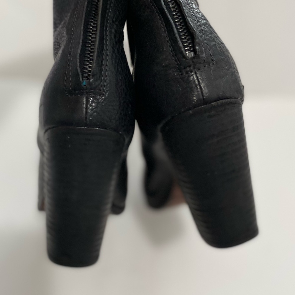Rag&Bone Newburry Italian Black Leather Ankle Boots Size 40 - Picture 9 of 15